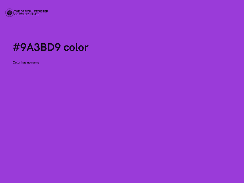 #9A3BD9 color image