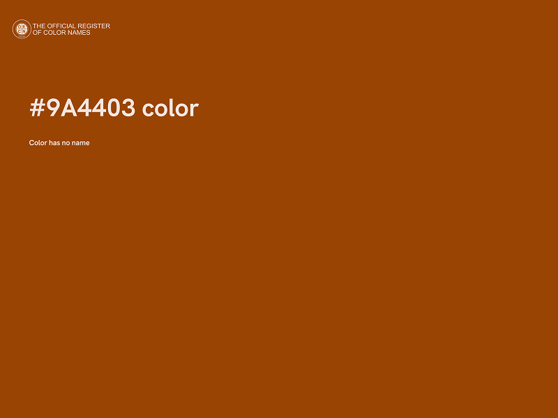 #9A4403 color image