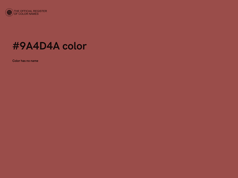 #9A4D4A color image