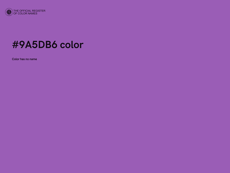 #9A5DB6 color image