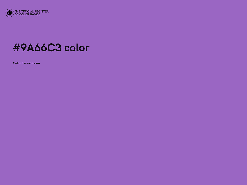 #9A66C3 color image