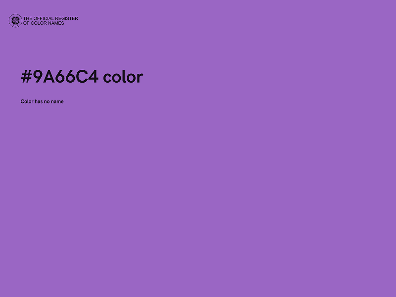 #9A66C4 color image