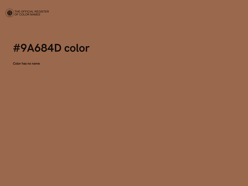 #9A684D color image