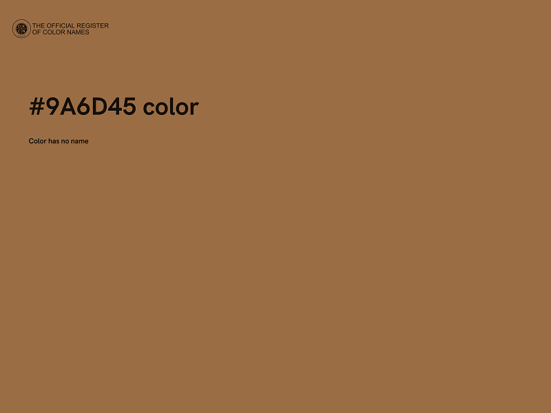 #9A6D45 color image