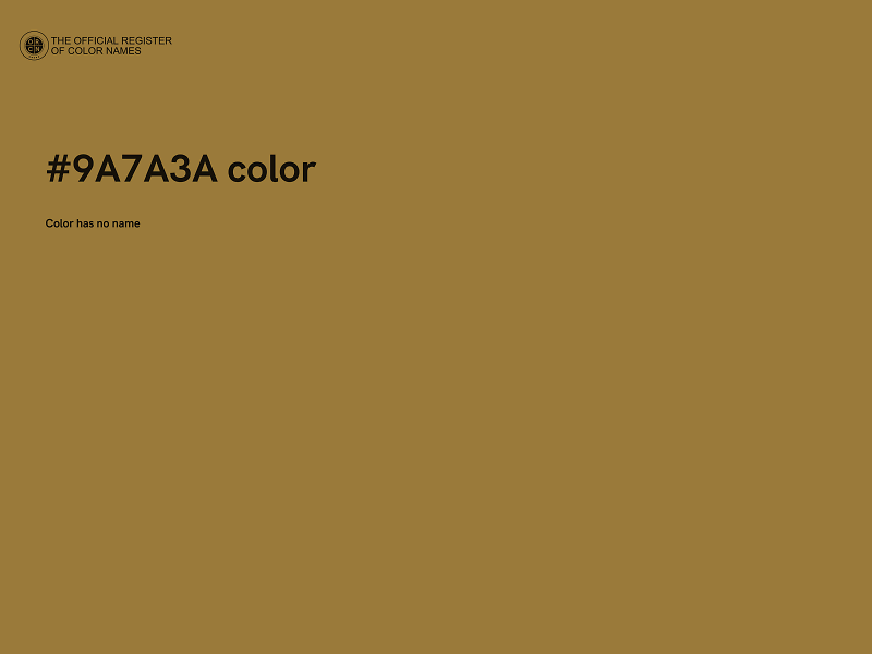 #9A7A3A color image