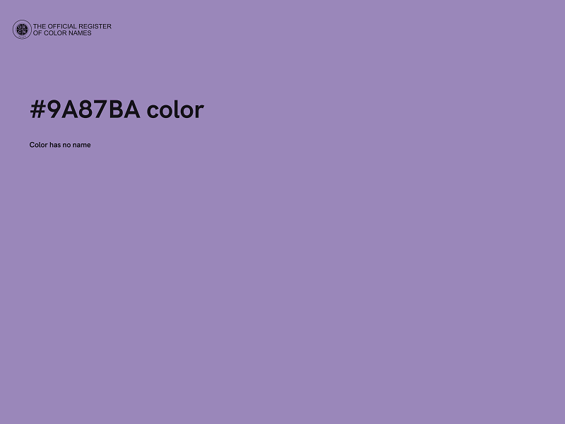 #9A87BA color image