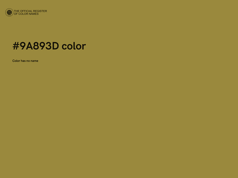 #9A893D color image