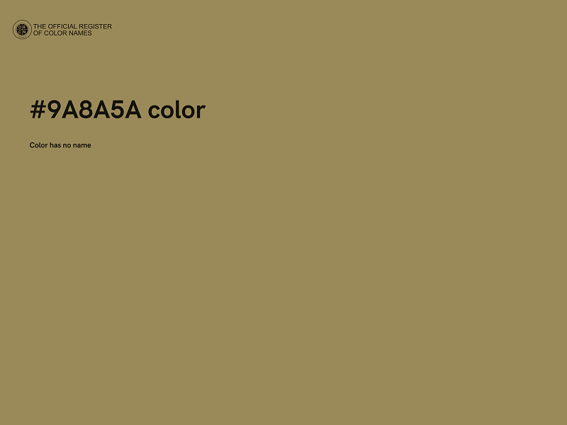 #9A8A5A color image