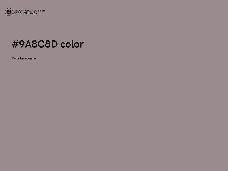 #9A8C8D color image