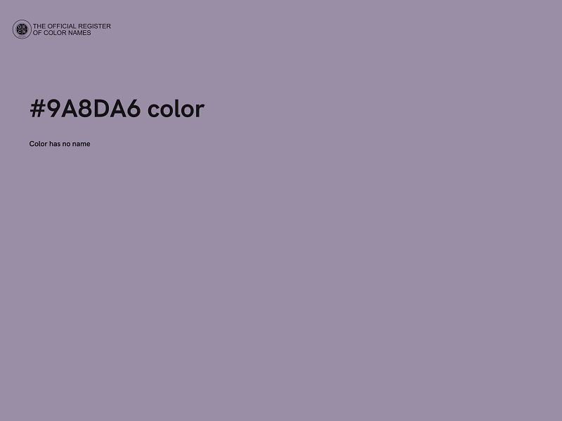 #9A8DA6 color image