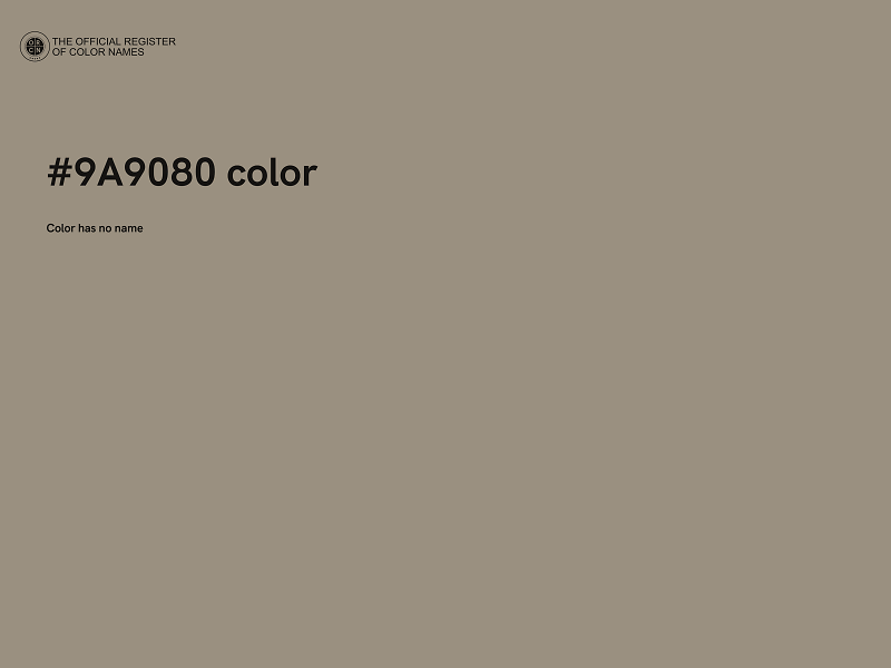 #9A9080 color image