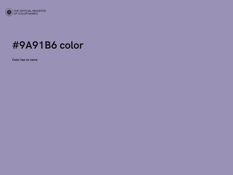 #9A91B6 color image