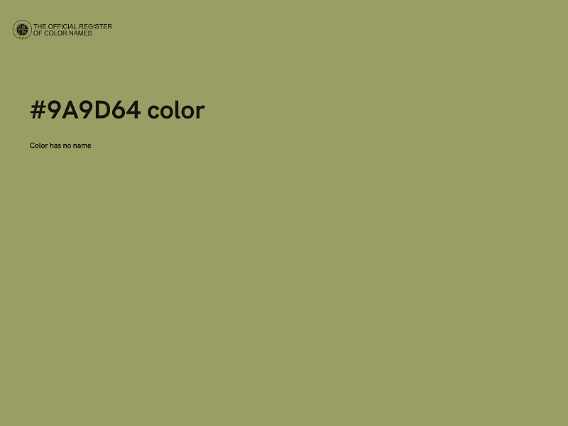 #9A9D64 color image