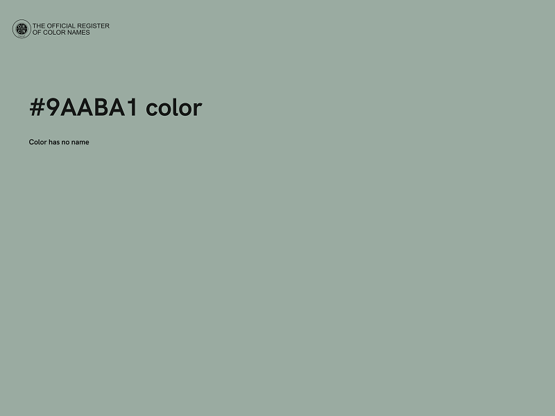 #9AABA1 color image