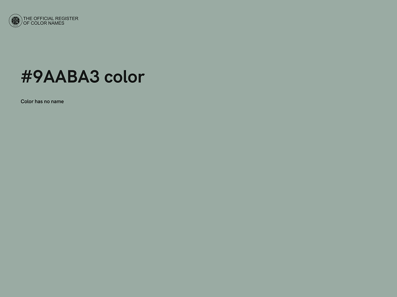 #9AABA3 color image