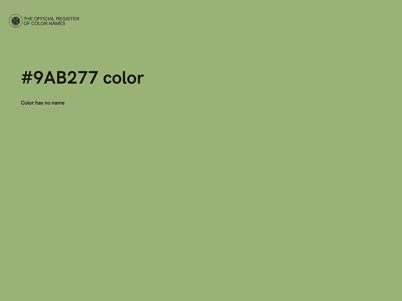 #9AB277 color image