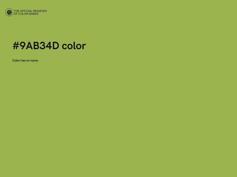 #9AB34D color image