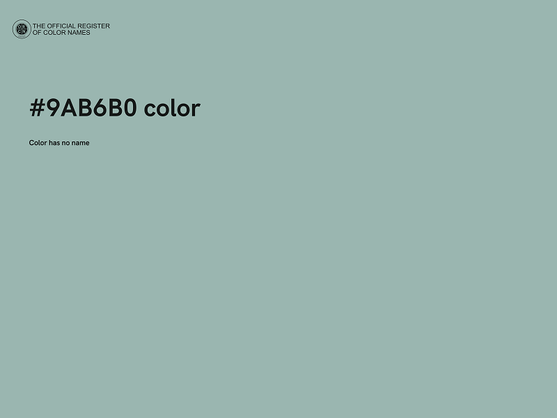 #9AB6B0 color image