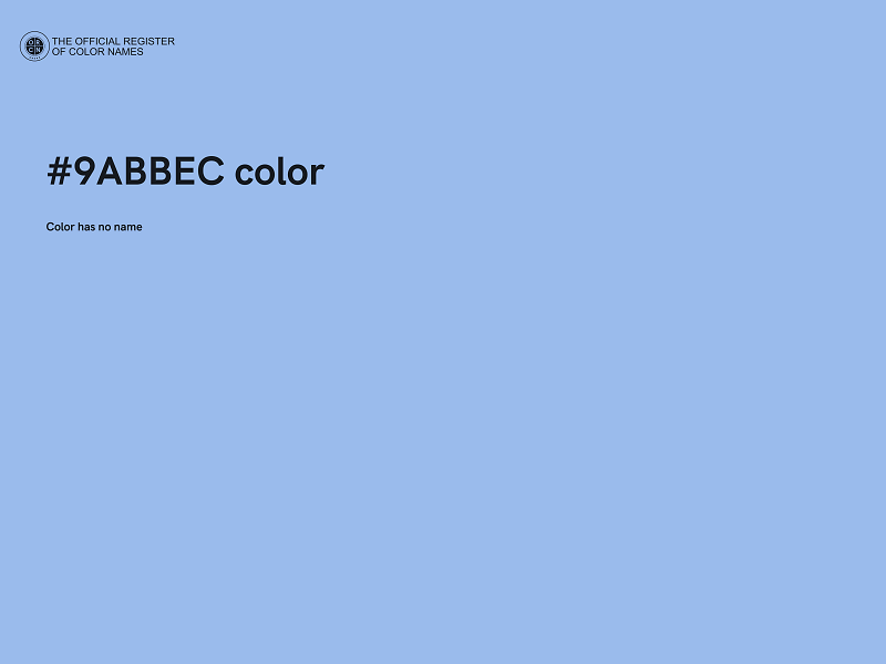 #9ABBEC color image