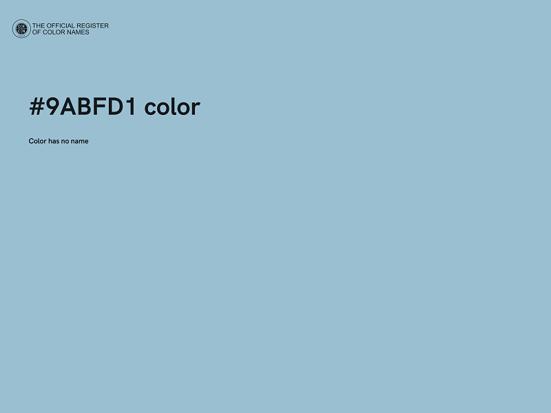 #9ABFD1 color image