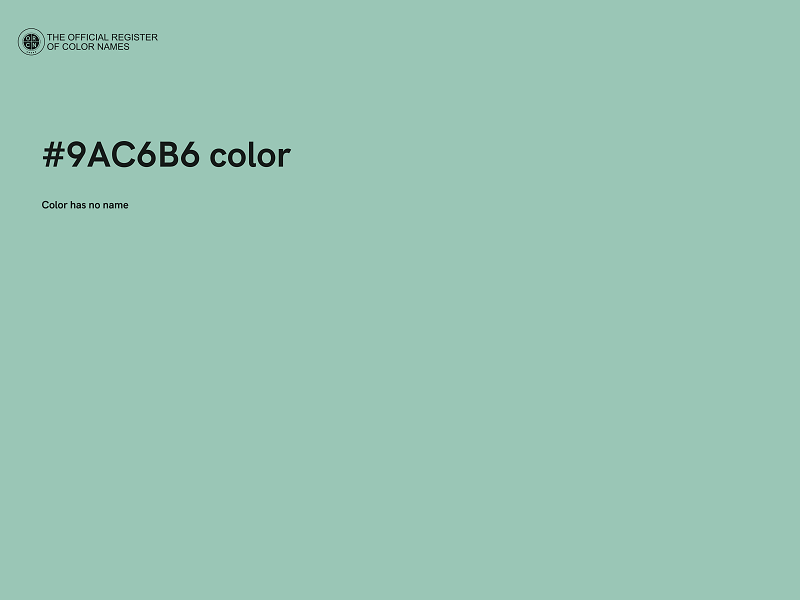 #9AC6B6 color image