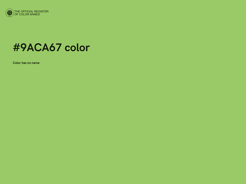 #9ACA67 color image