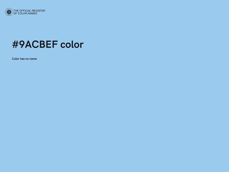 #9ACBEF color image