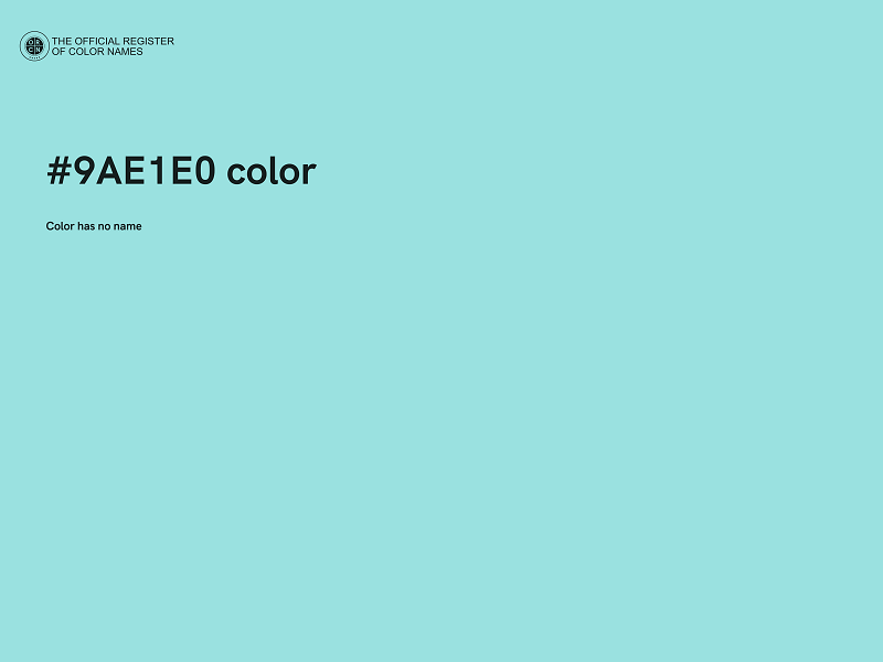 #9AE1E0 color image