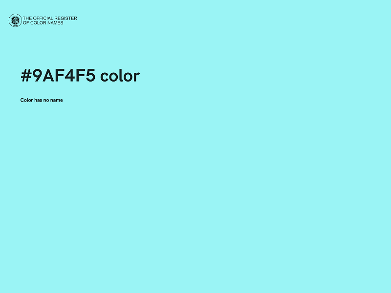 #9AF4F5 color image