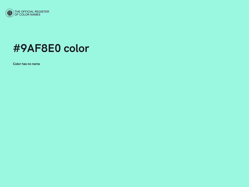 #9AF8E0 color image