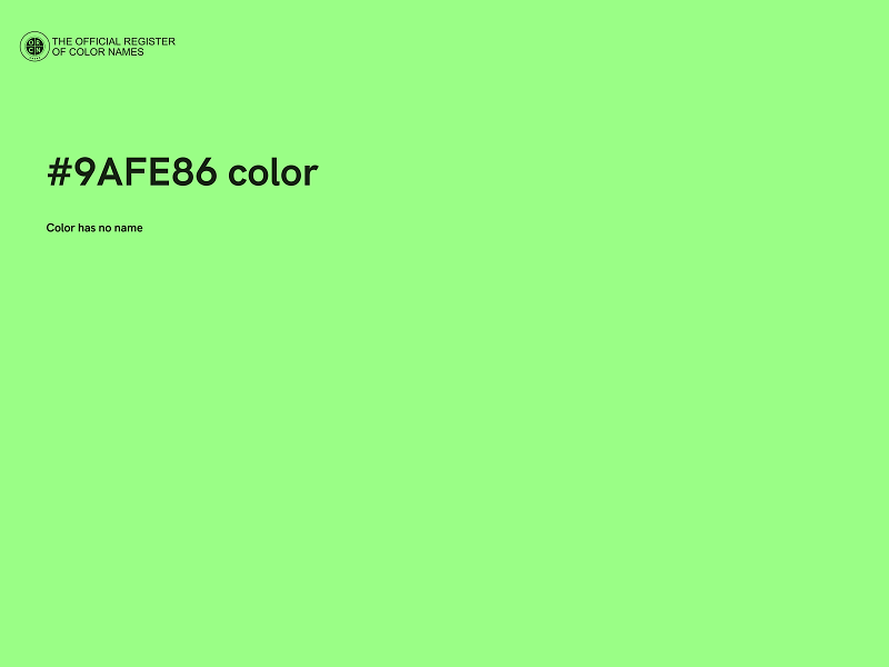 #9AFE86 color image