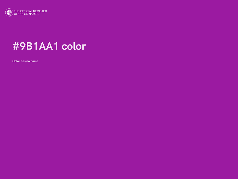 #9B1AA1 color image