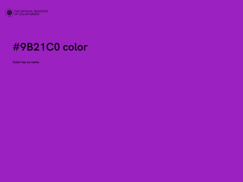 #9B21C0 color image