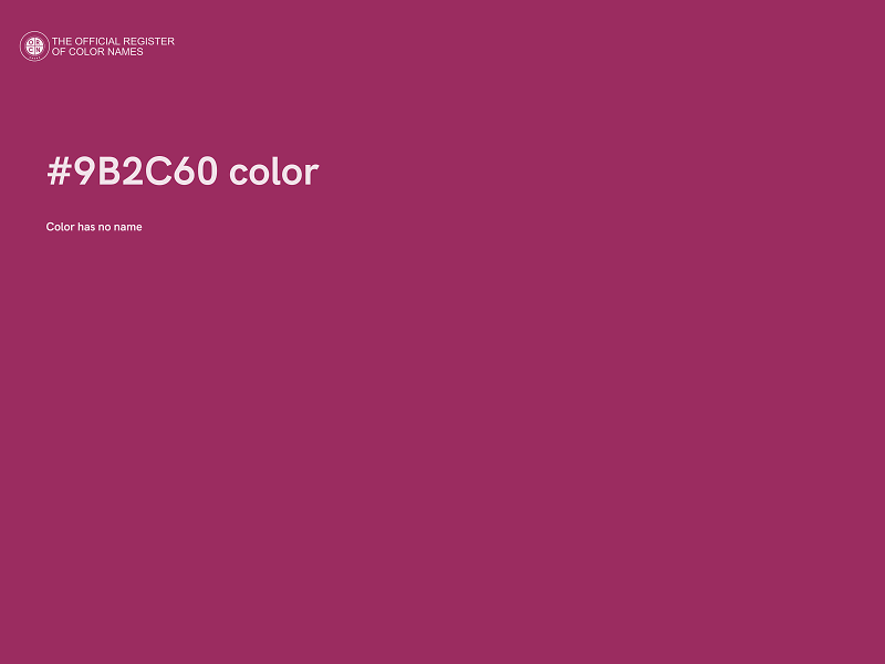 #9B2C60 color image