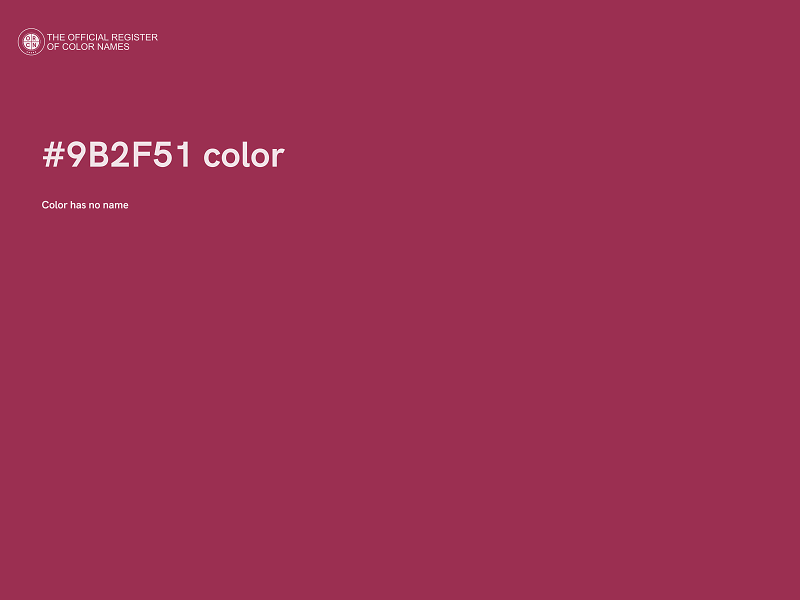 #9B2F51 color image