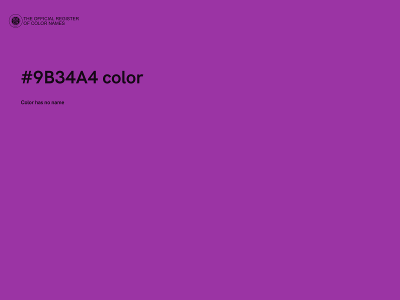 #9B34A4 color image