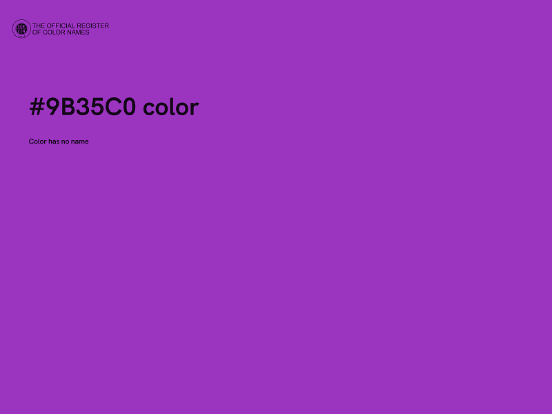 #9B35C0 color image