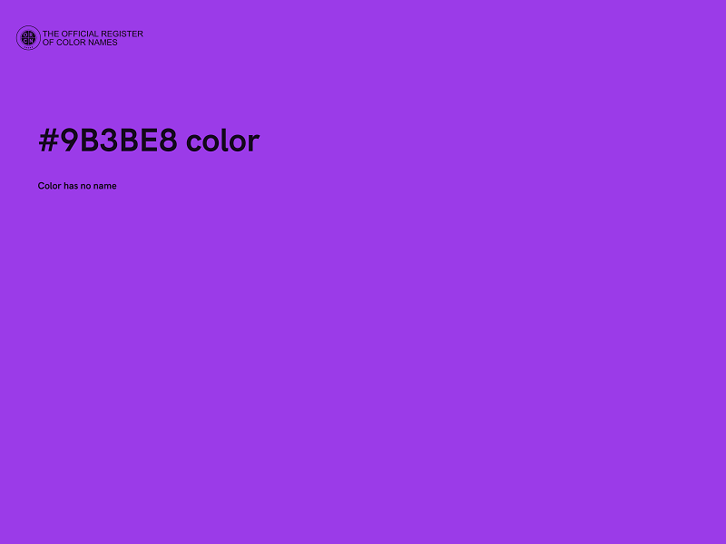 #9B3BE8 color image