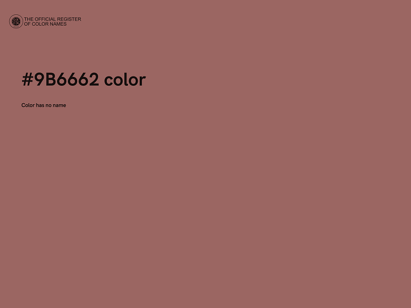 #9B6662 color image