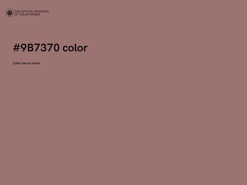 #9B7370 color image