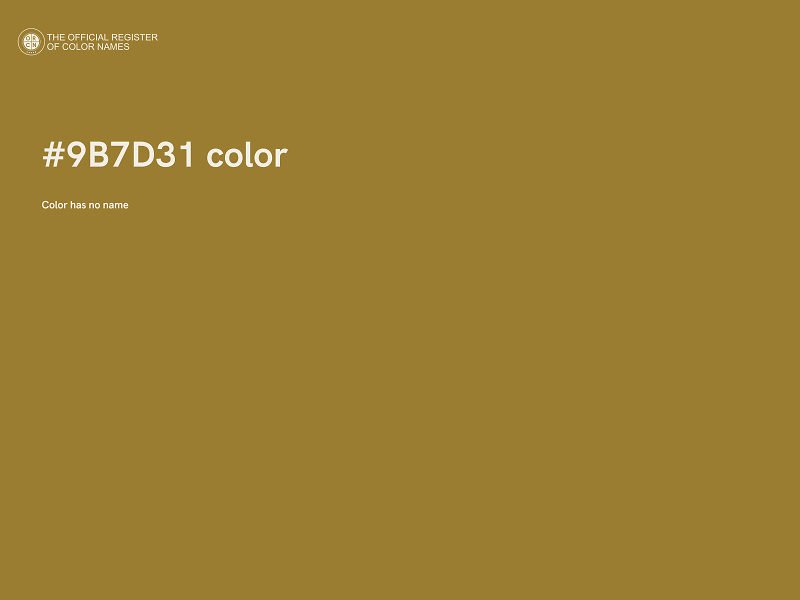 #9B7D31 color image