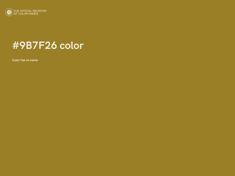 #9B7F26 color image