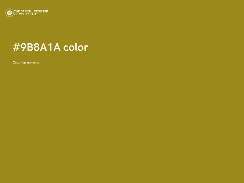 #9B8A1A color image