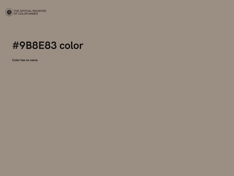 #9B8E83 color image