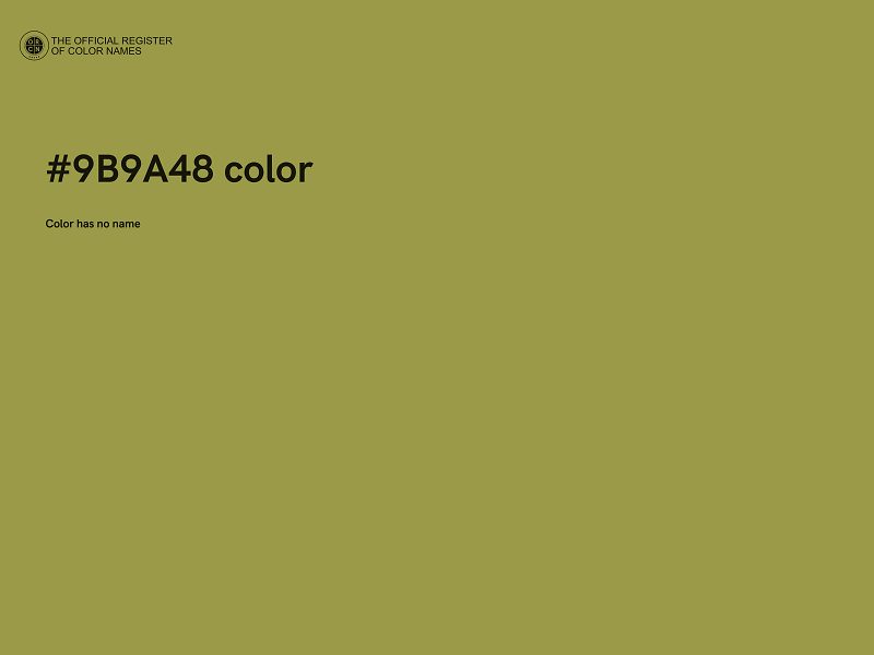 #9B9A48 color image