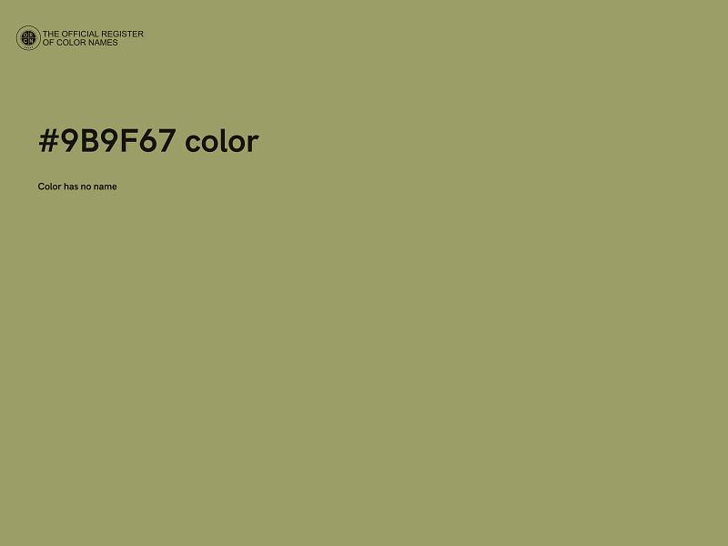 #9B9F67 color image