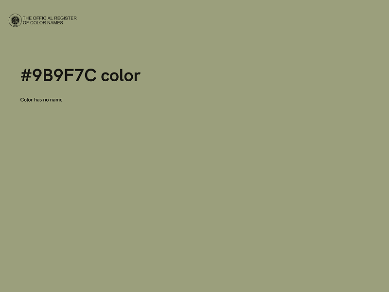 #9B9F7C color image