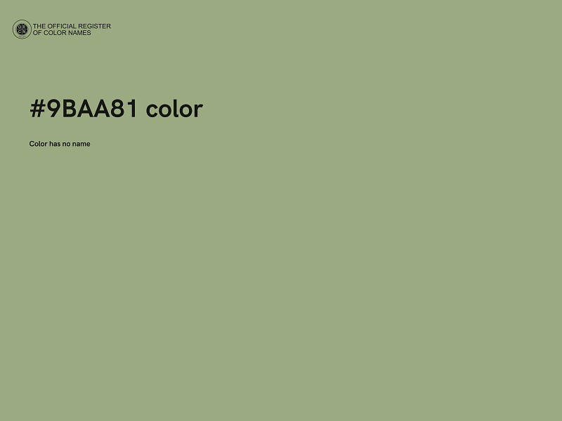 #9BAA81 color image