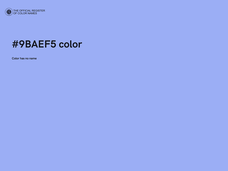 #9BAEF5 color image