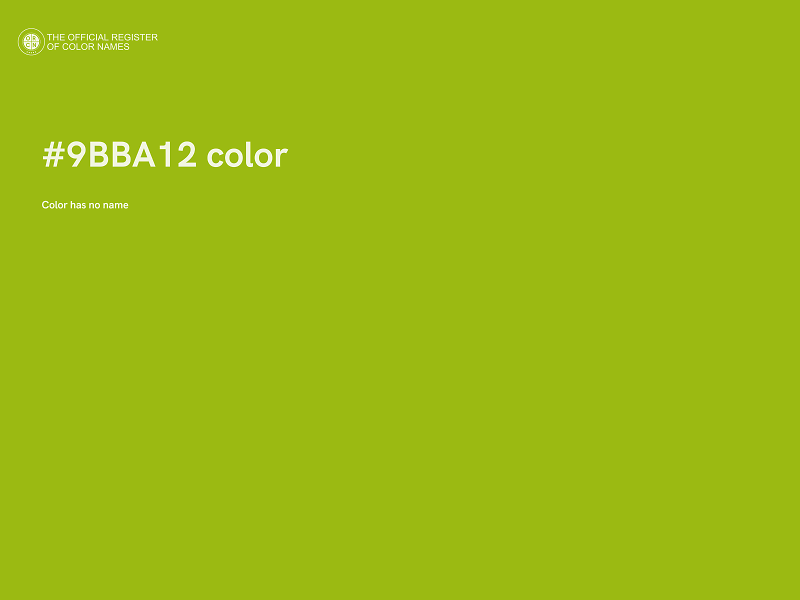 #9BBA12 color image